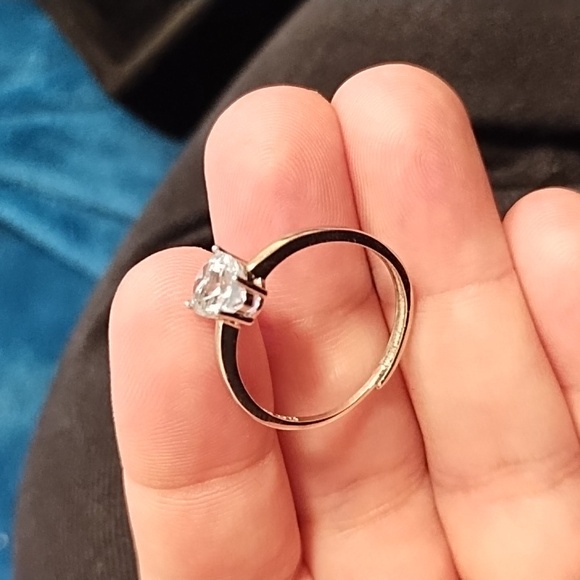 S925 Aquamarine heart ring - Picture 4 of 4